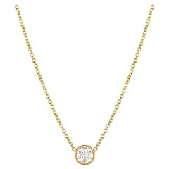 Large Bezel Diamond Necklace