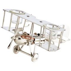 Large Bi-Plane , WW1 Bi-Plane, Zeppelin Cocktail Shaker