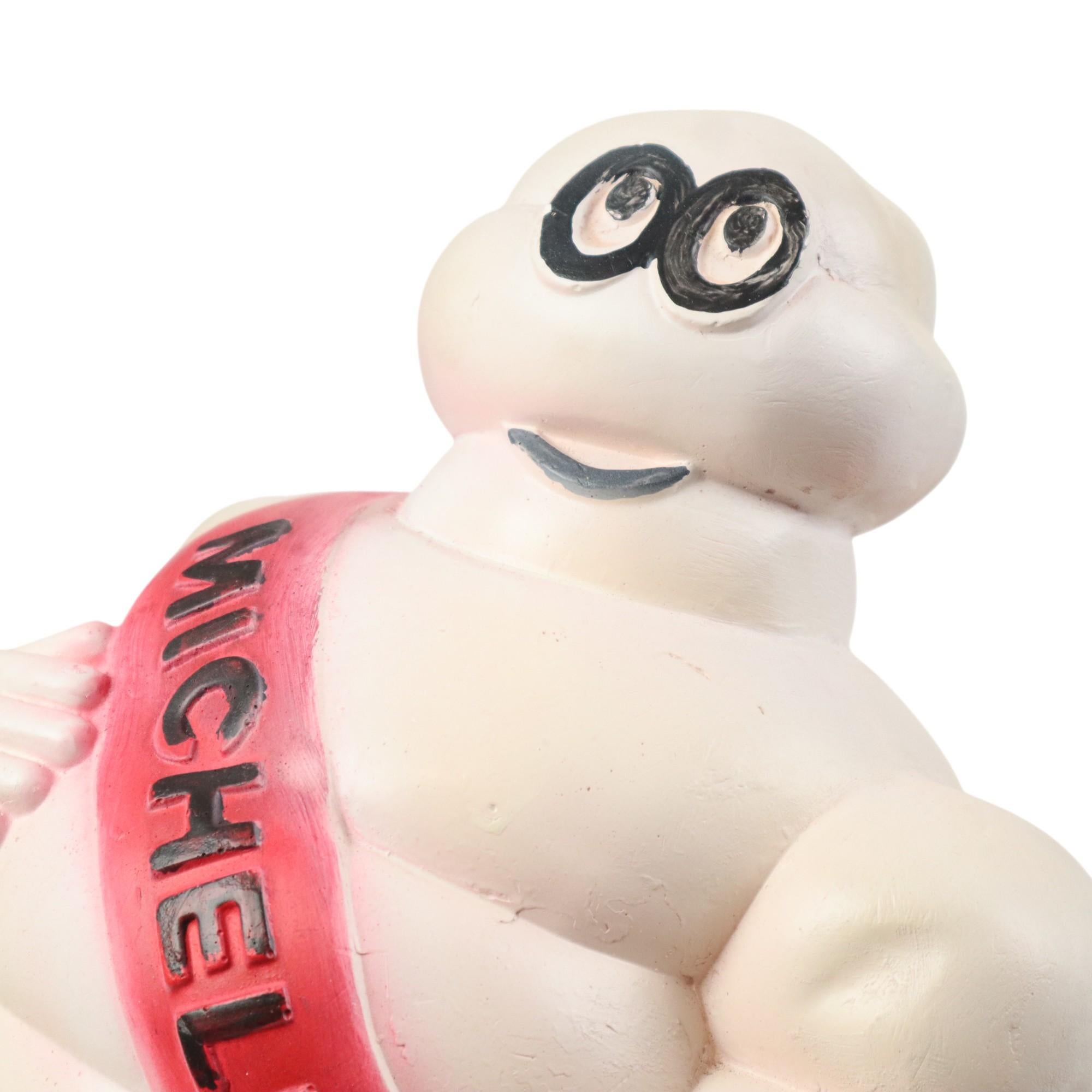 Gran estatua publicitaria Bibendum Michelin de escayola 36cm en venta 2