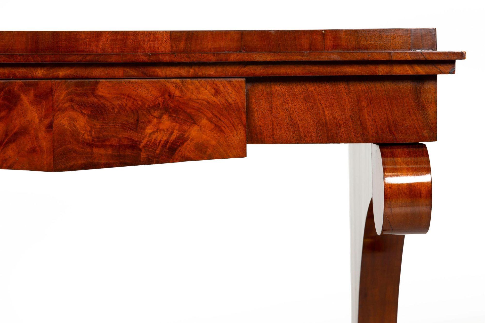 Large Biedermeier Antique Mahogany Pier Mirror and Console Table ca. 1820-40 For Sale 5