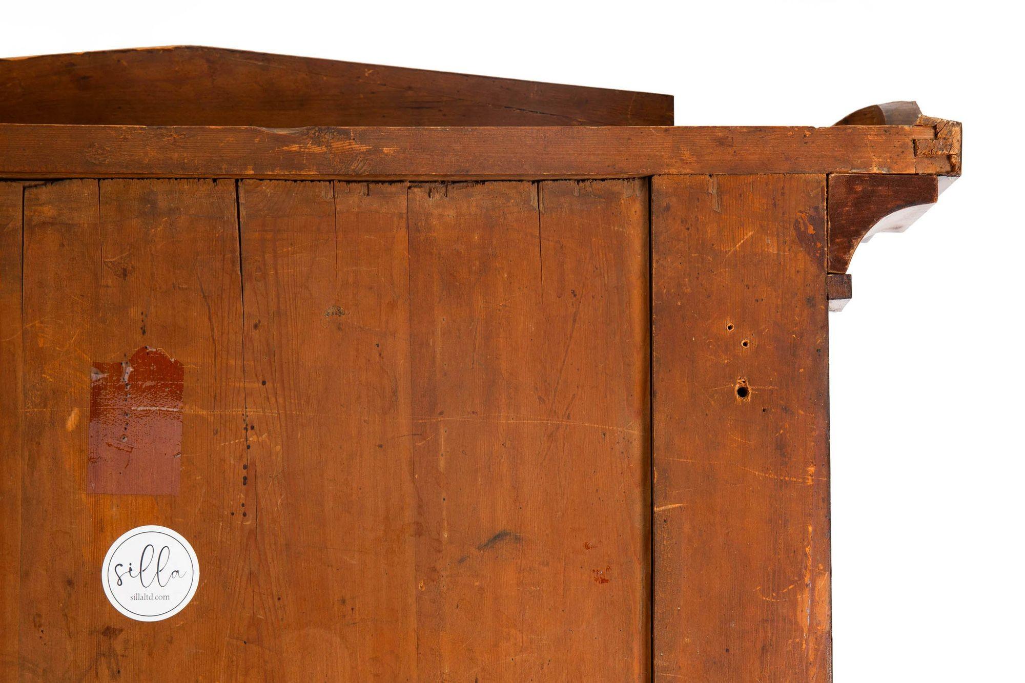 Large Biedermeier Antique Mahogany Pier Mirror and Console Table ca. 1820-40 For Sale 13