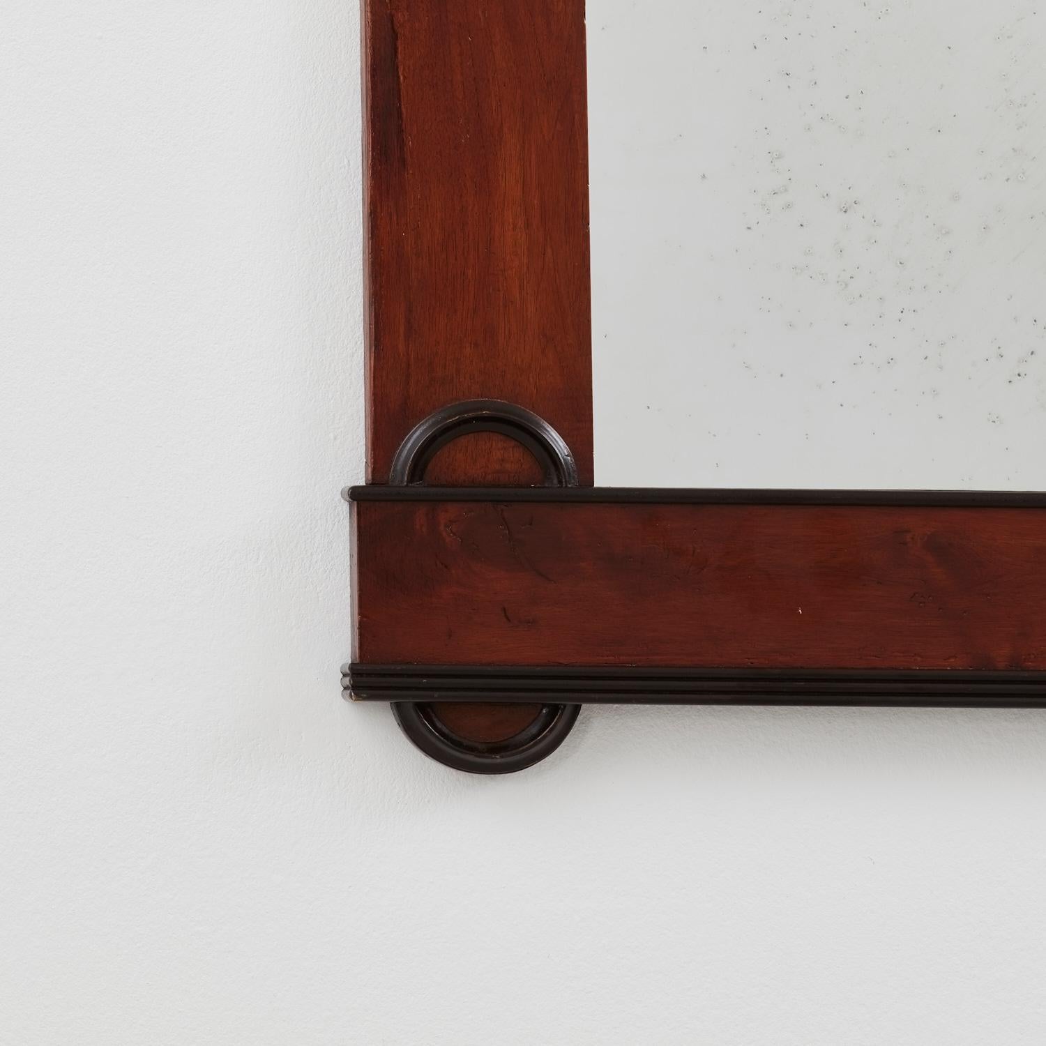 Italian Large Biedermeier arched mirror - Italy, 1830s For Sale