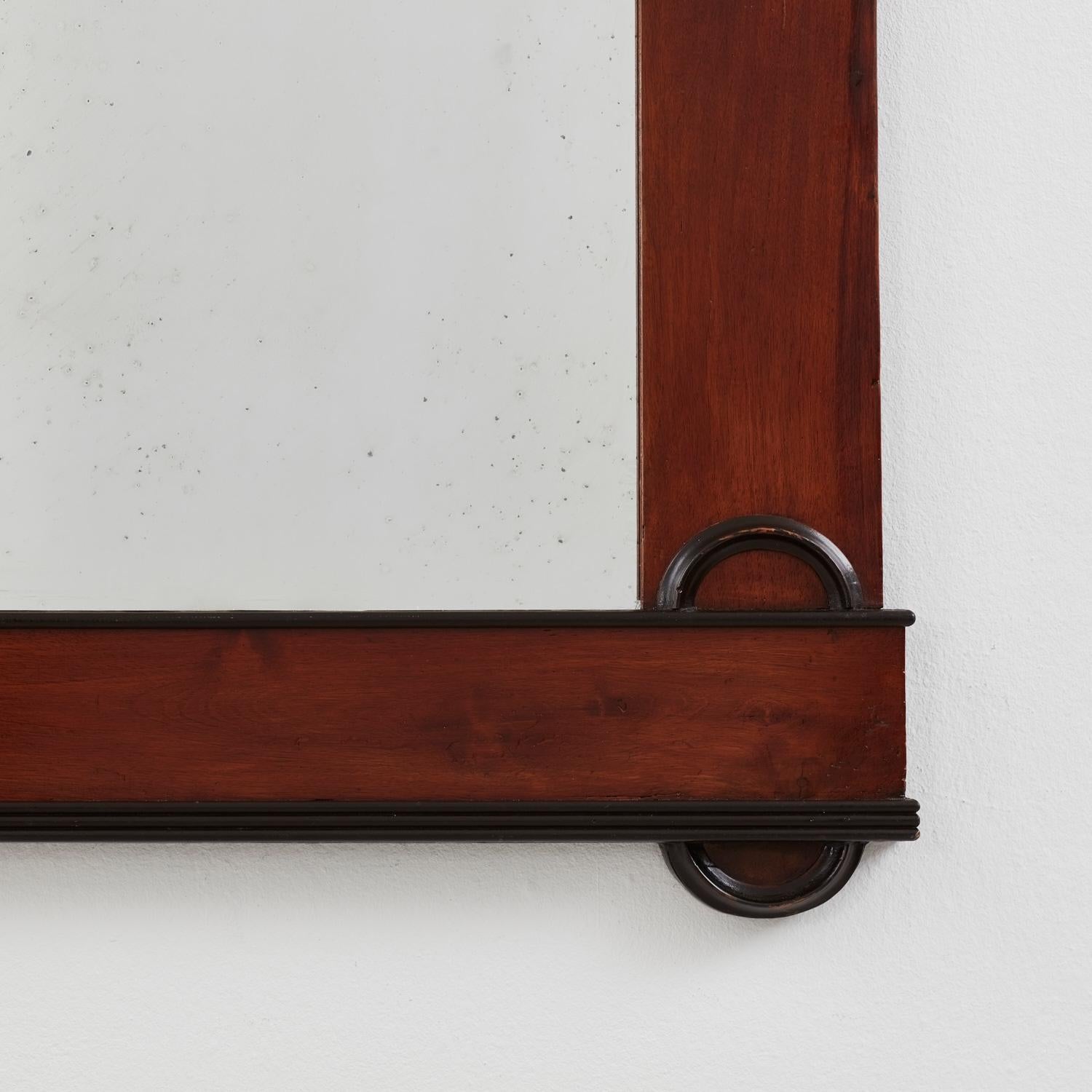Mid-20th Century Large Biedermeier arched mirror - Italy, 1830s For Sale