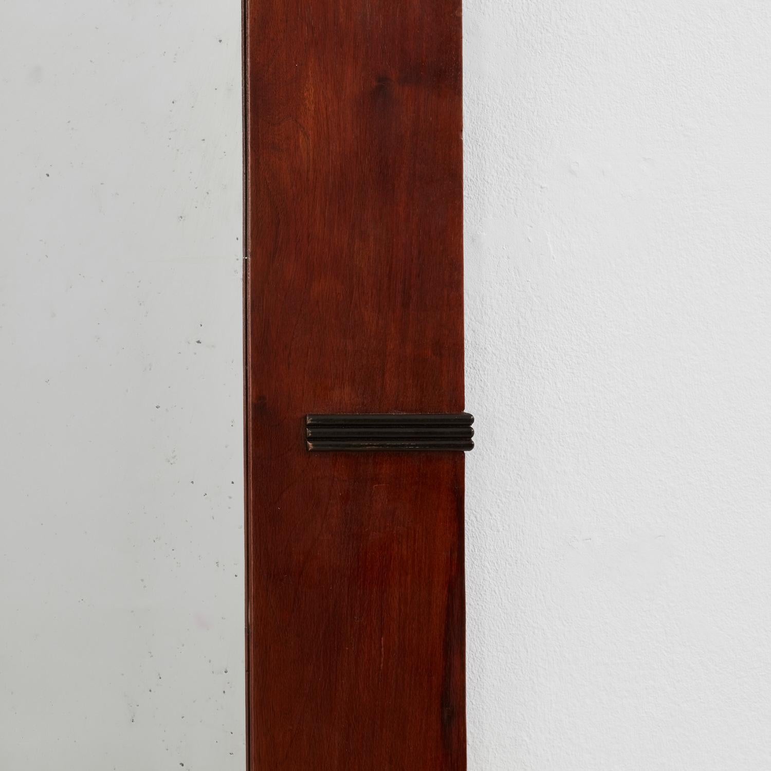 Wood Large Biedermeier arched mirror - Italy, 1830s For Sale