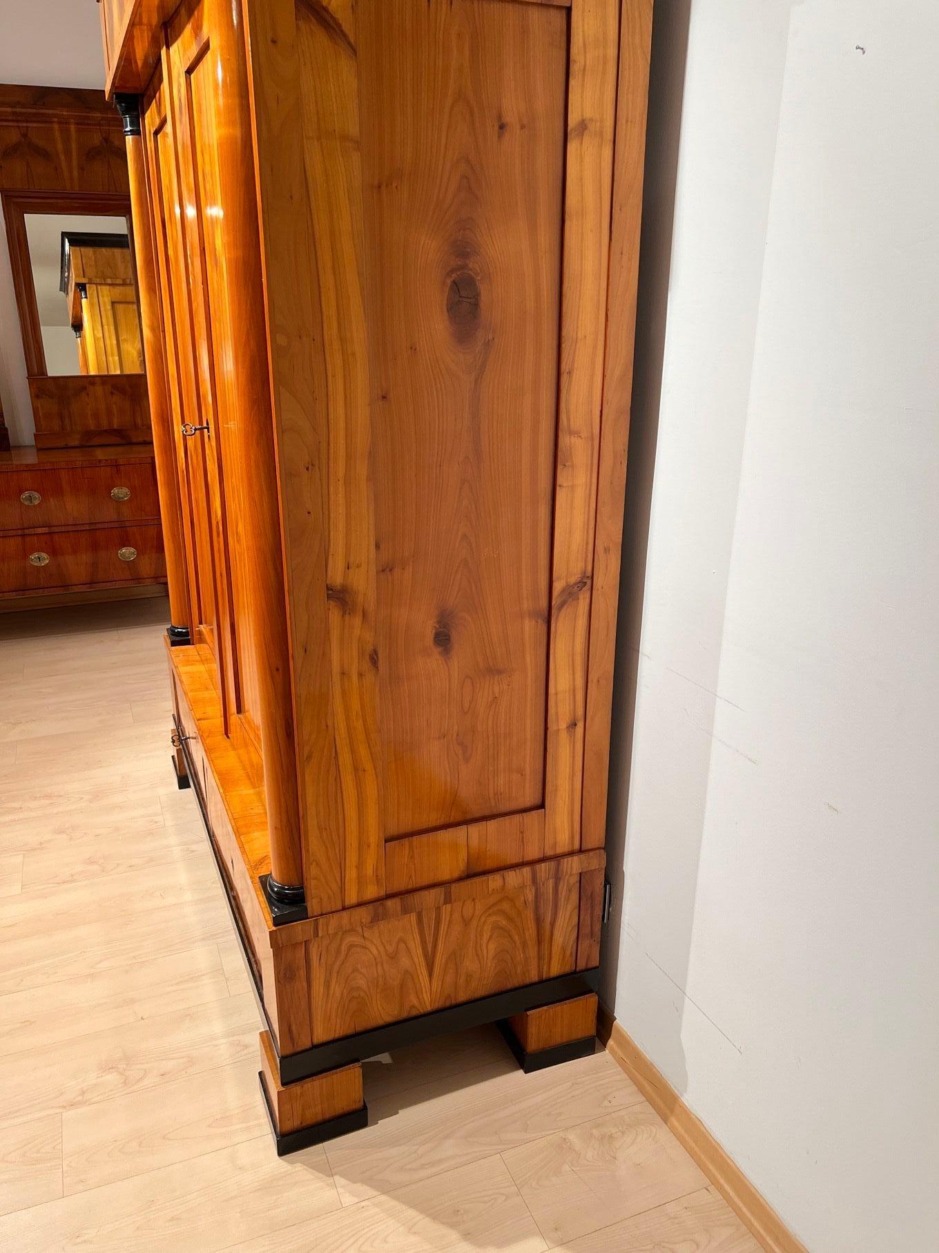 Large Biedermeier Armoire, Cherry Wood, South Germany circa 1820 For Sale 2