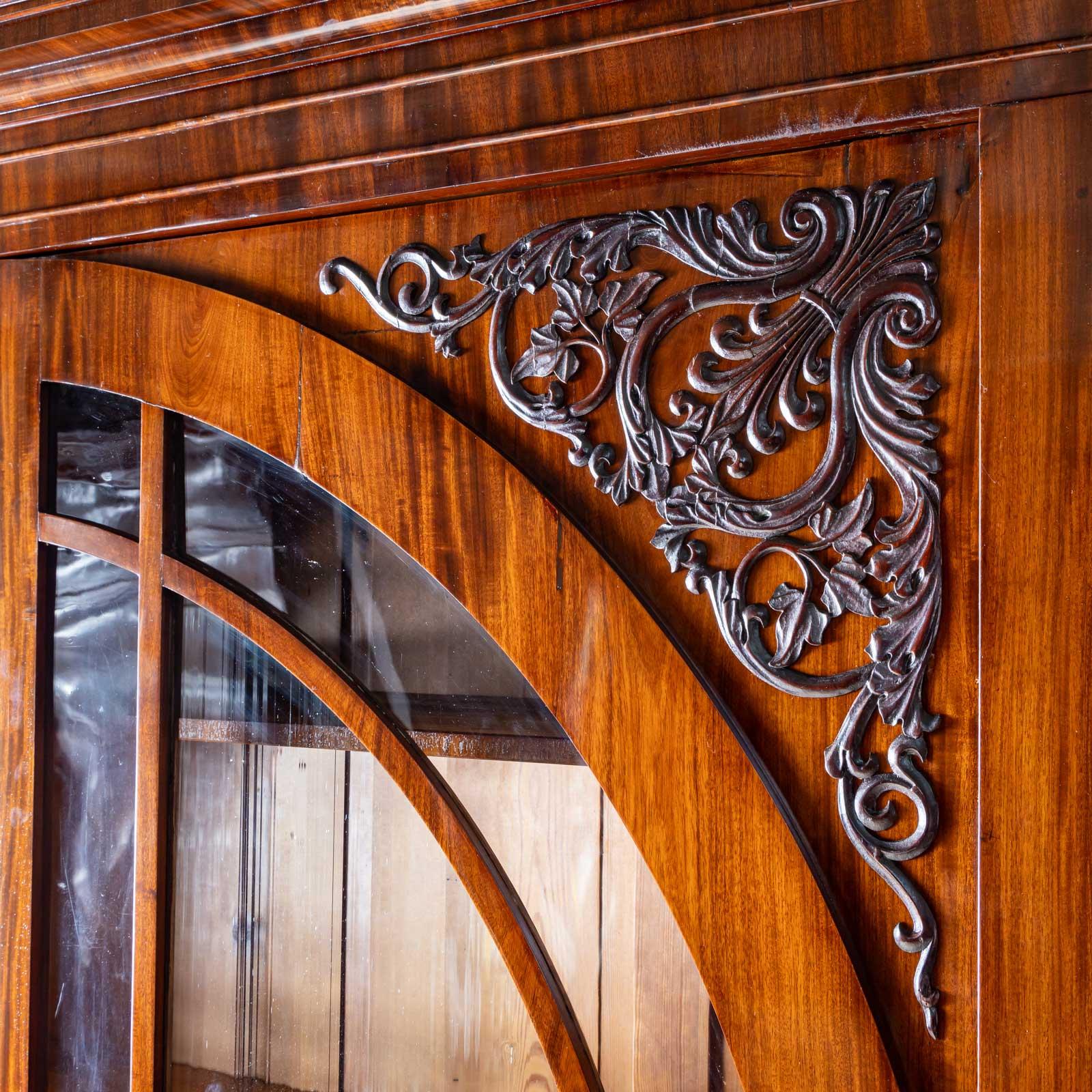 German Large Biedermeier Library Bookcase, Berlin, 19th Century
