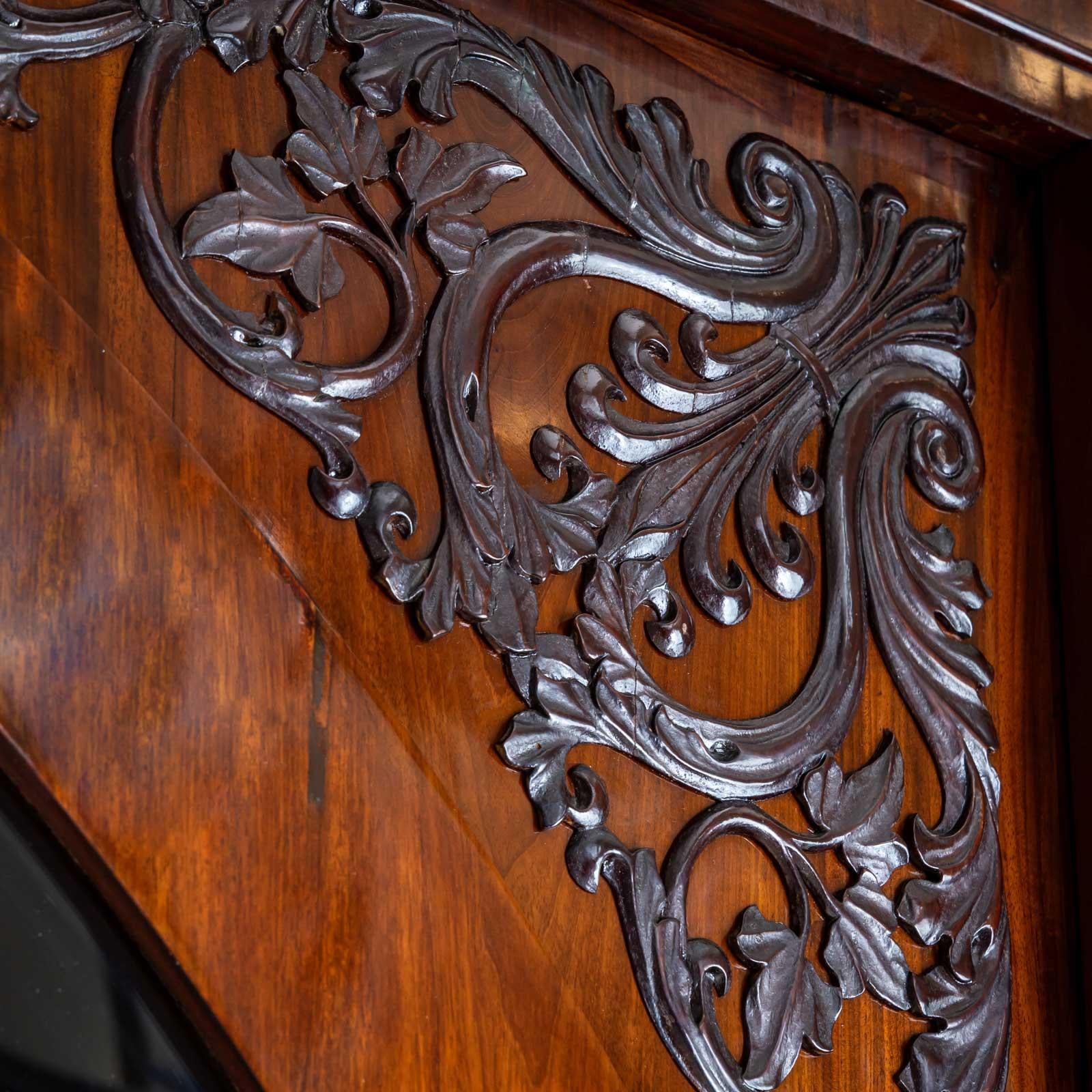 Mahogany Large Biedermeier Library Bookcase, Berlin, 19th Century