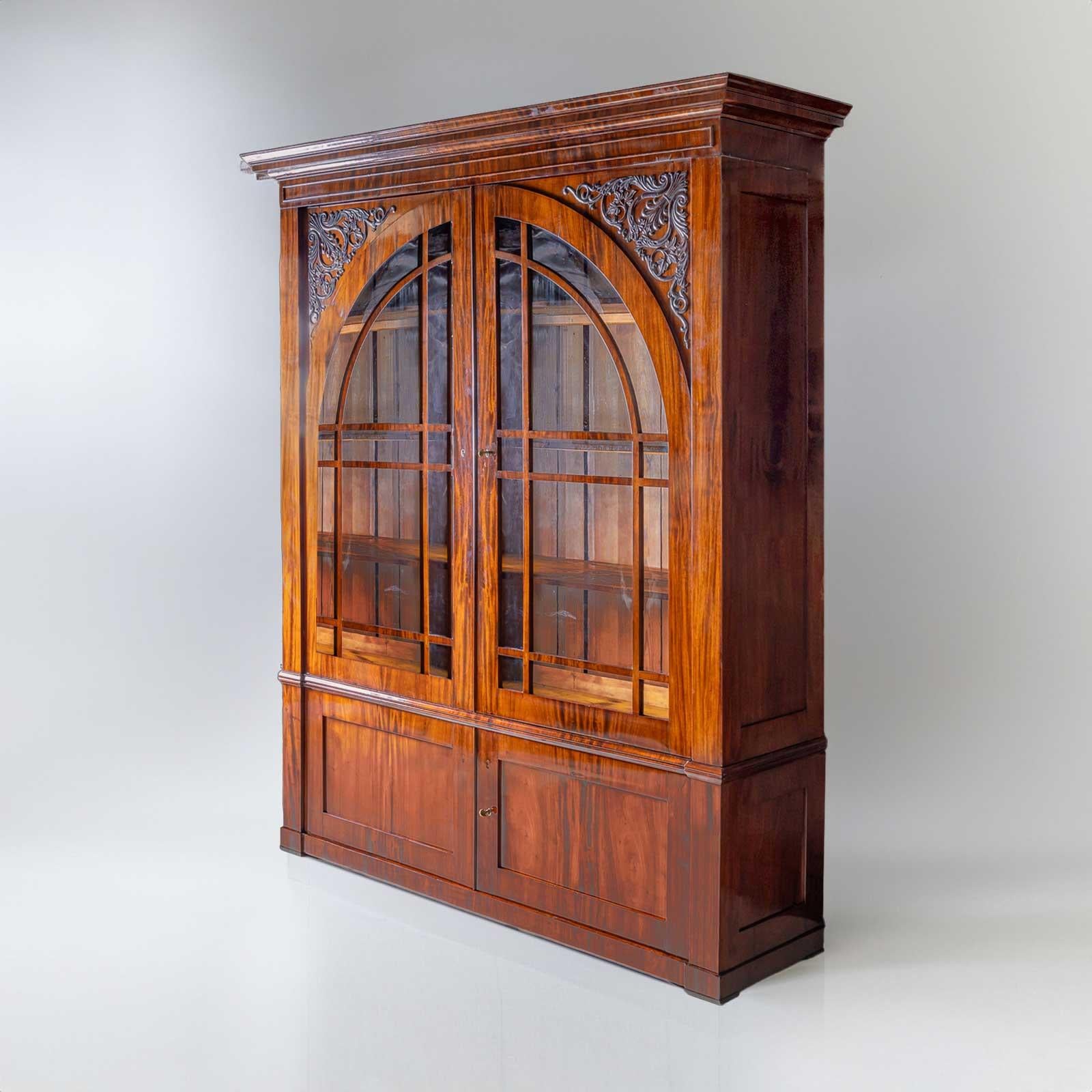Large Biedermeier Library Bookcase, Berlin, 19th Century 2