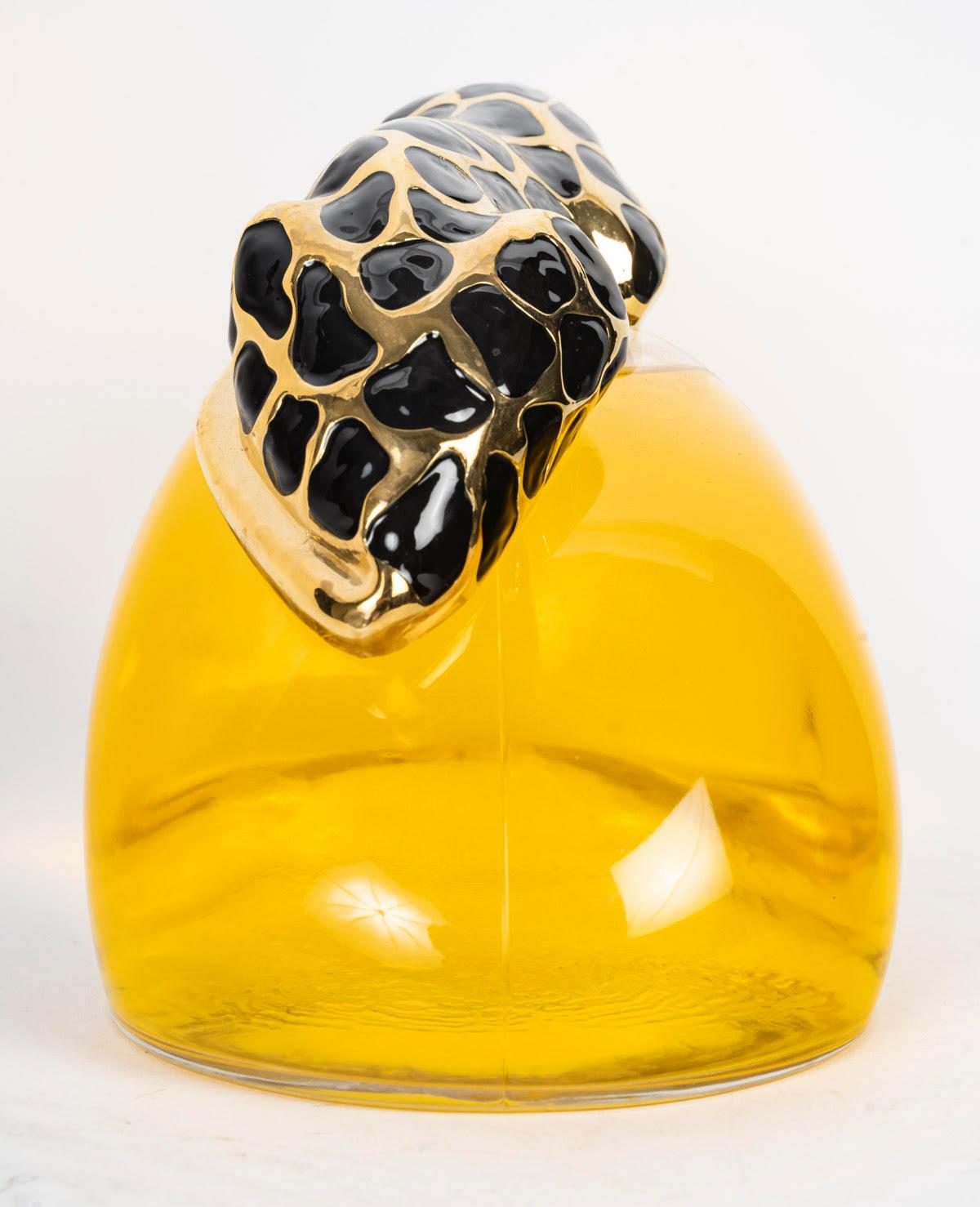 Vetro Grande bottiglia di profumo Beverly Hille, XX secolo. in vendita