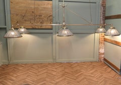 Large Billiard Table 6 Lamp Brass Pendant Light   This fantastic piece was desig