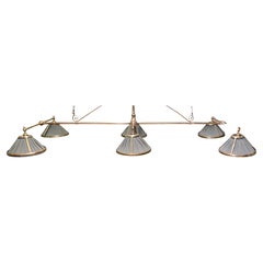 Large Billiard Table 6 Lamp Brass Pendant Light   This fantastic piece was desig