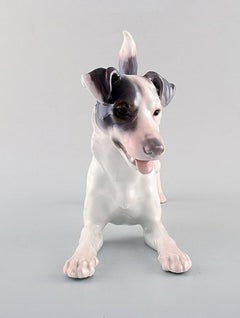 Large Bing & Grondahl / B & G Porcelain Figurine, Smooth Haired Fox Terrier