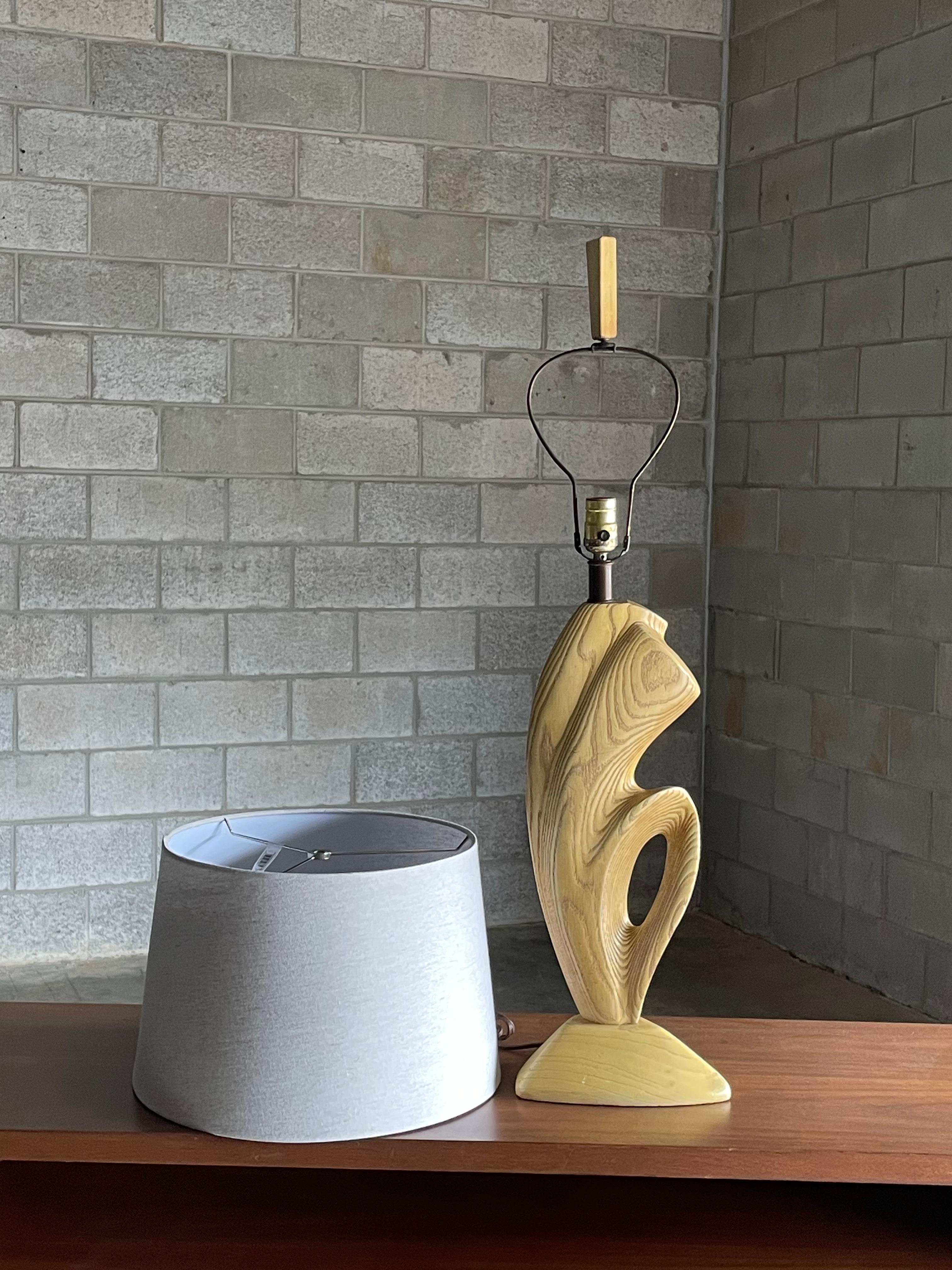 Große Biomorphe Keramik-Tischlampe der Moderne nach Yasha Heifetz im Angebot 6