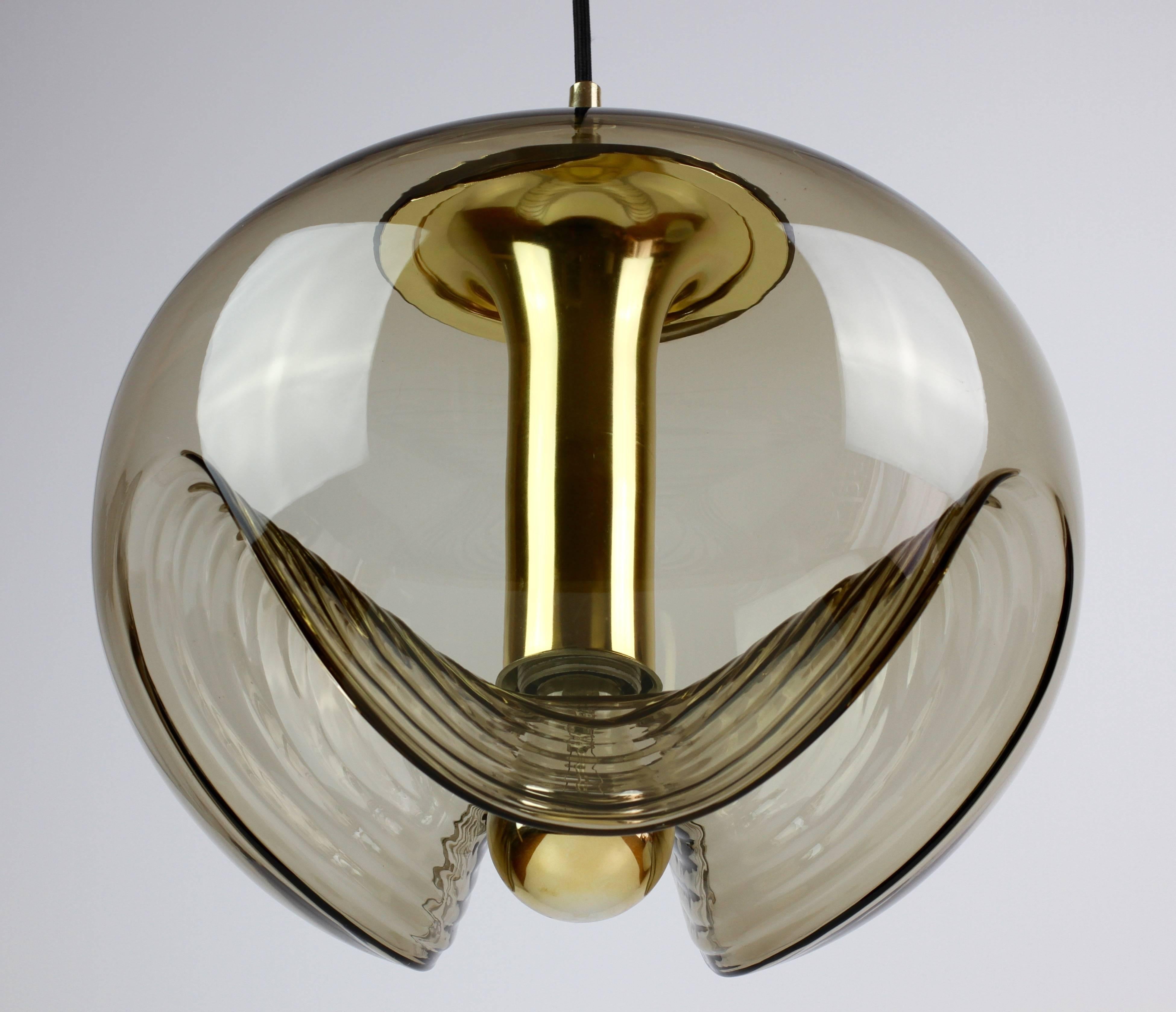 Large Biomorphic Hanging Pendant Light or Lamp by Peill & Putzler, circa 1975 In Excellent Condition In Landau an der Isar, Bayern