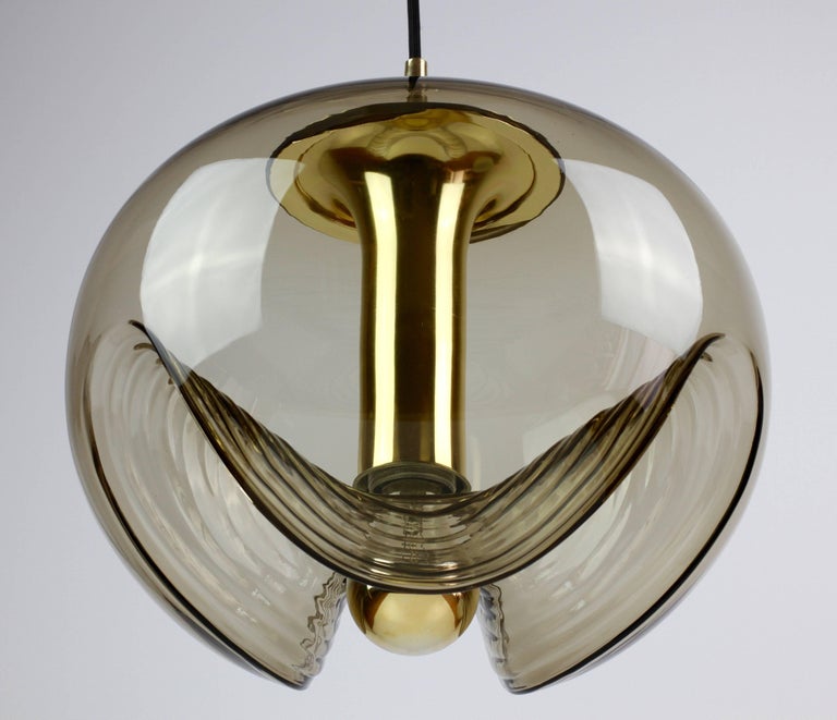 20th Century Large Biomorphic Hanging Pendant Light or Lamp by Peill & Putzler, circa 1975 For Sale