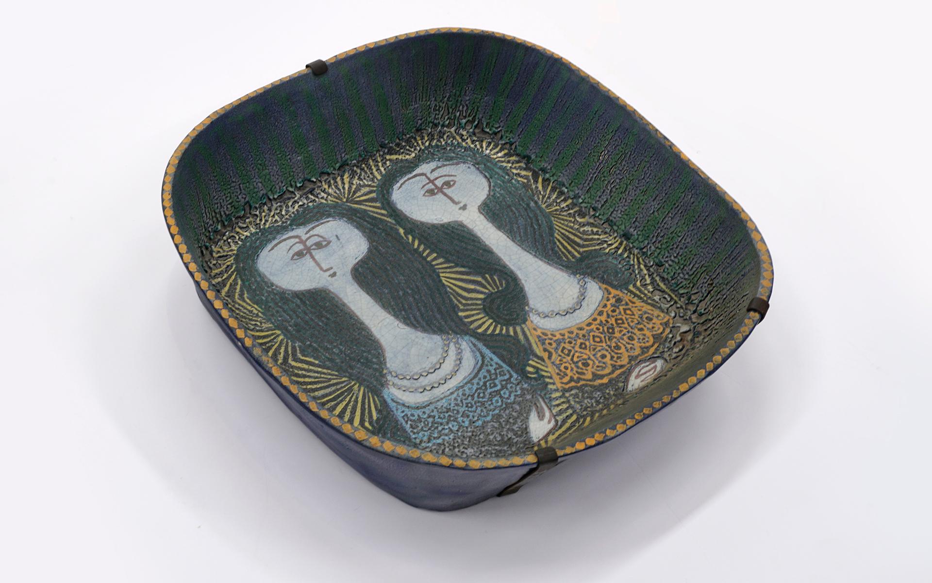 Large Birger Kaipiainen Ceramic Wall Piece for Arabia, Mint Condition In Excellent Condition In Kansas City, MO