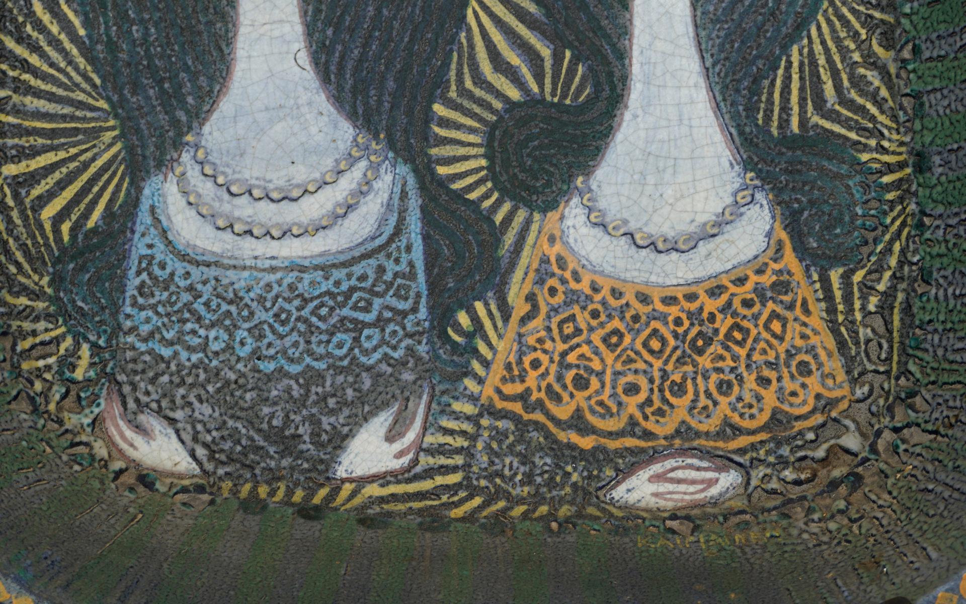 Large Birger Kaipiainen Ceramic Wall Piece for Arabia, Mint Condition 1