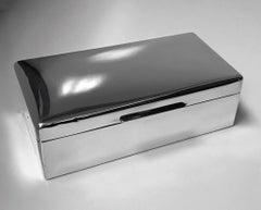 Gran caja de mesa Birks de plata de ley, fechada en 1946