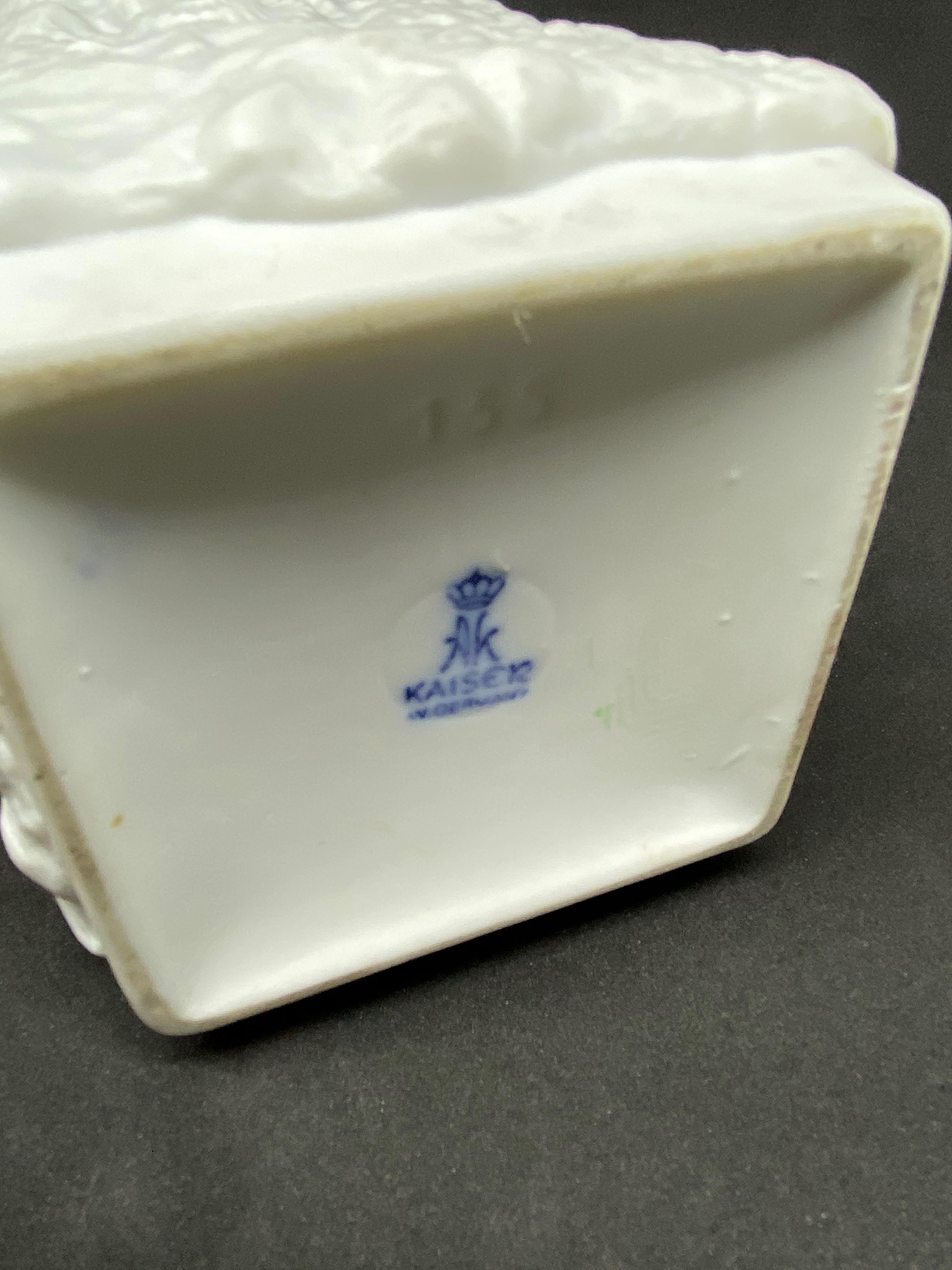 Grandes jarrones de bisque de amonita fósil de Porcelana Kaiser, Alemania, años 70 en venta 2
