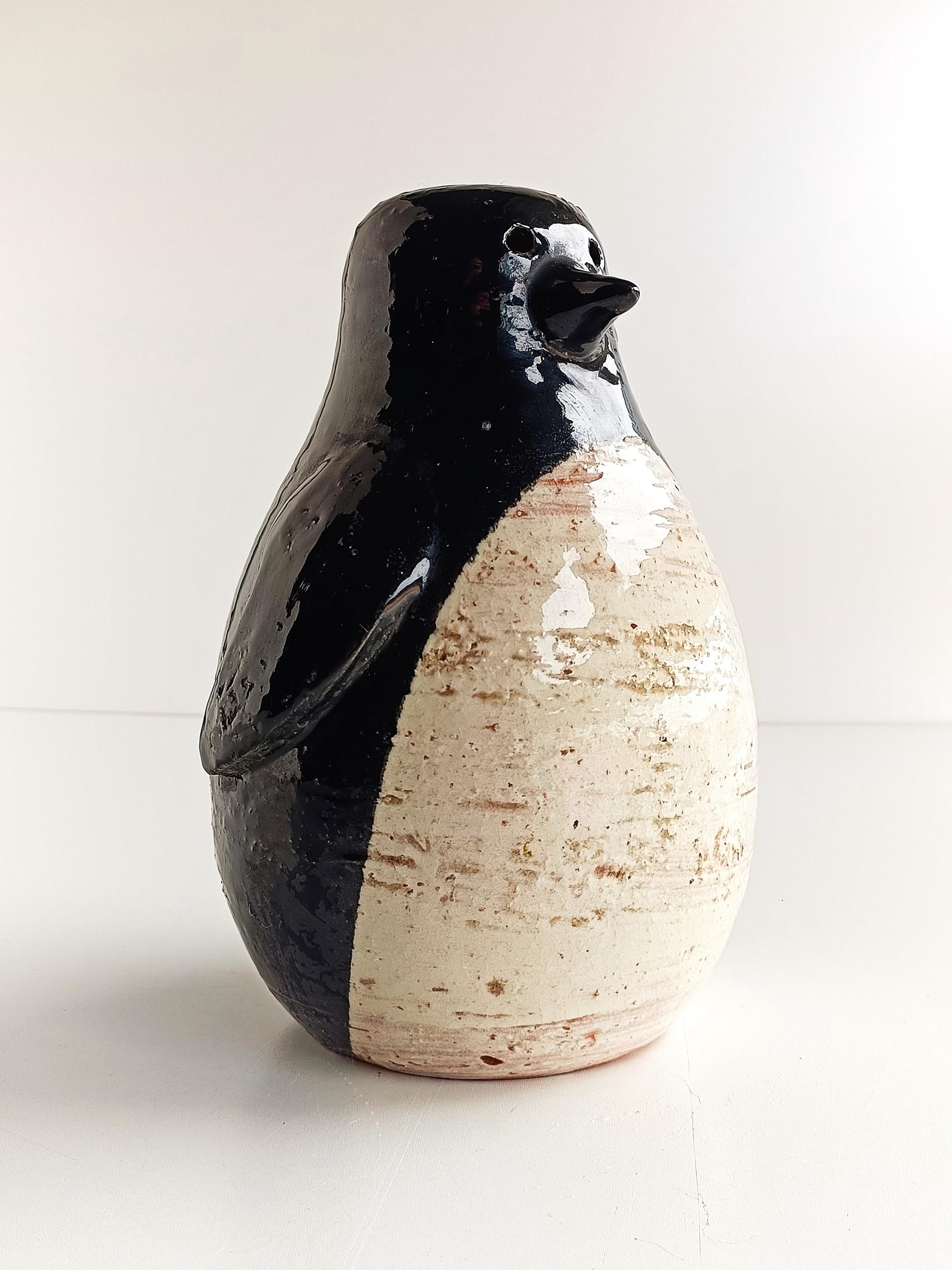 Mid-Century Modern Large Bitossi by Aldo Londi Ceramic Penguin, Italy, 1960s