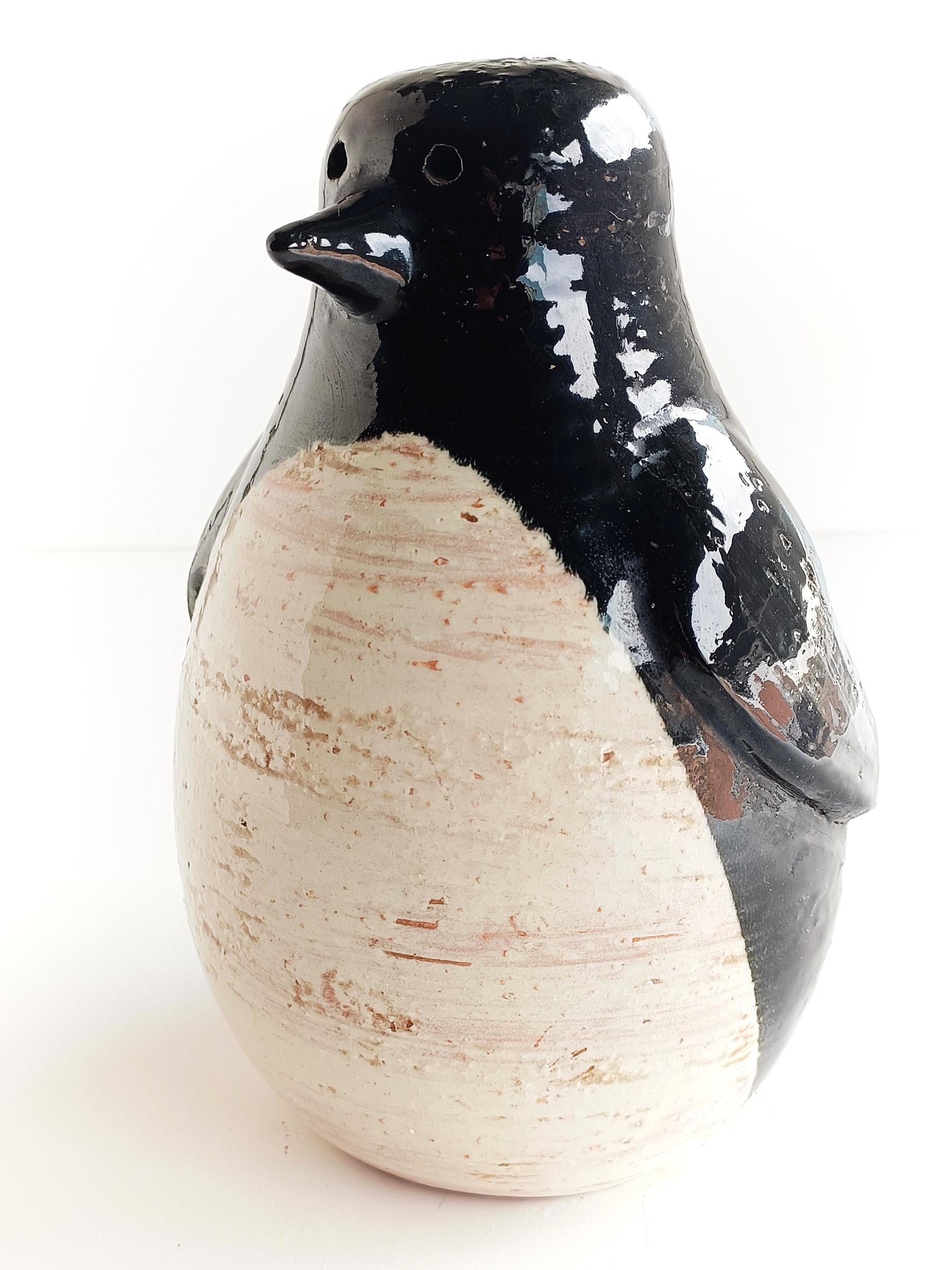 Glazed Large Bitossi by Aldo Londi Ceramic Penguin, Italy, 1960s