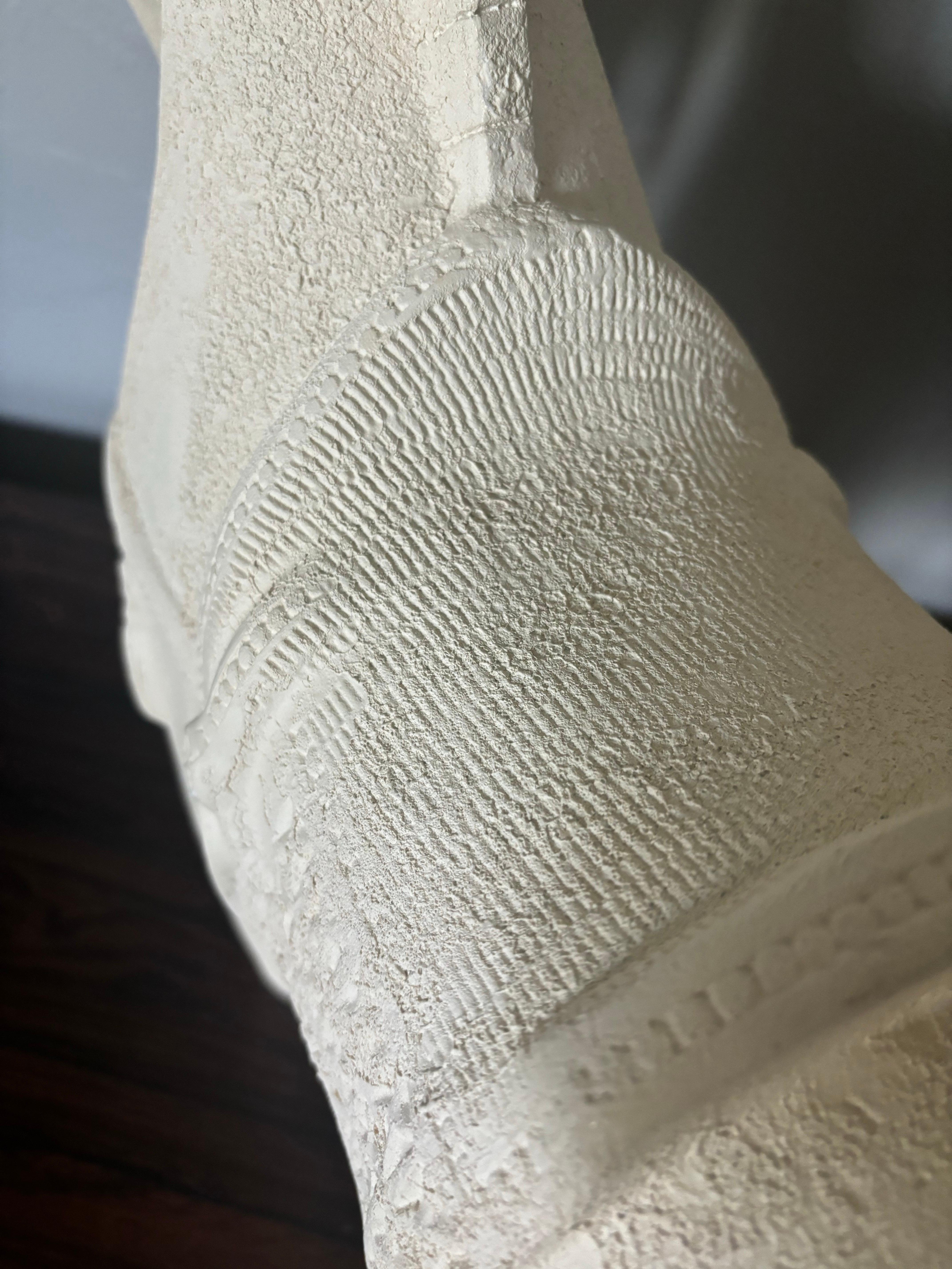 20th Century Large Bitossi Ceramic Horse, Off-White Textured Glaze