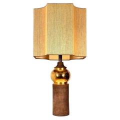 Large Bitossi Lamp for Bergboms, with Custom Made Shade by René Houben