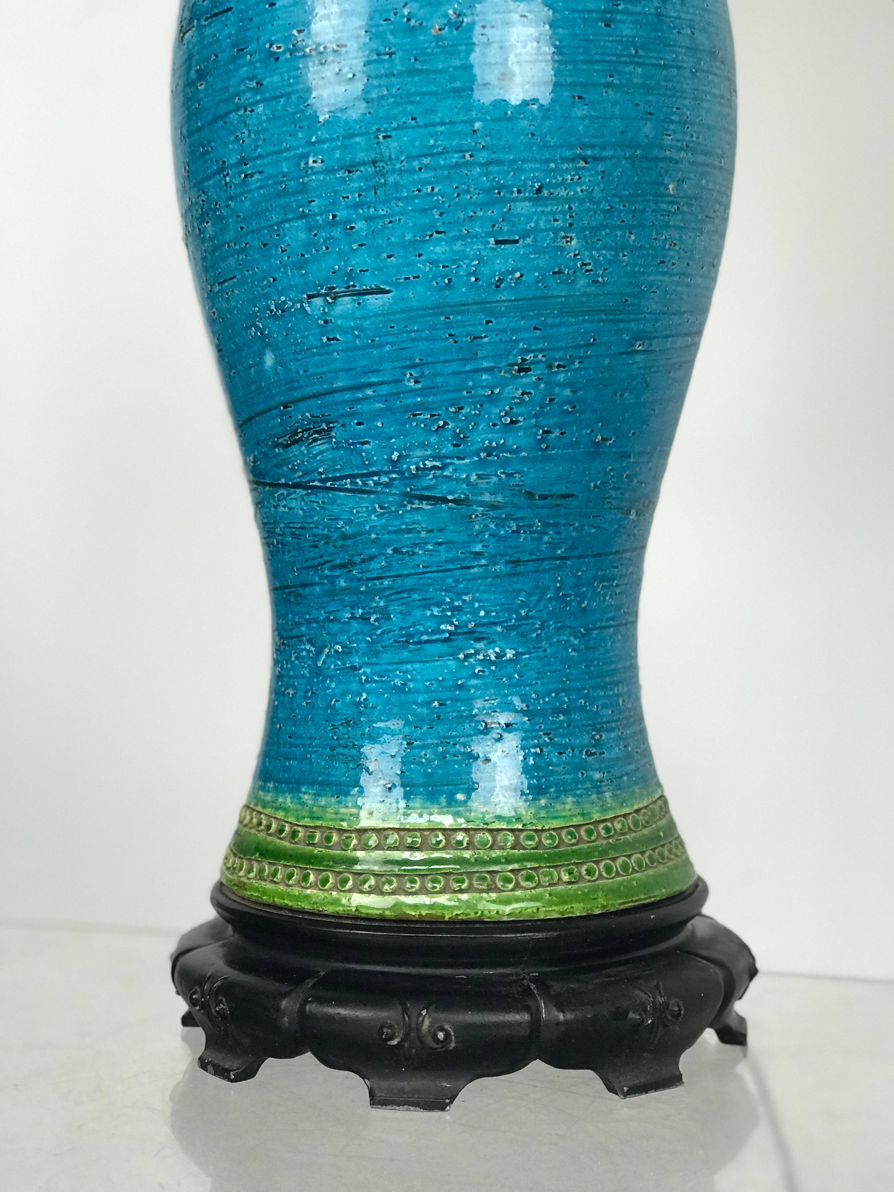 Große Bitossi-Tischlampe aus italienischer Keramik, Moderne der Mitte des Jahrhunderts 3