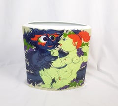 Large Bjorn Wiinblad for Rosenthal Studio Linie Porcelain Vase with Nude Female