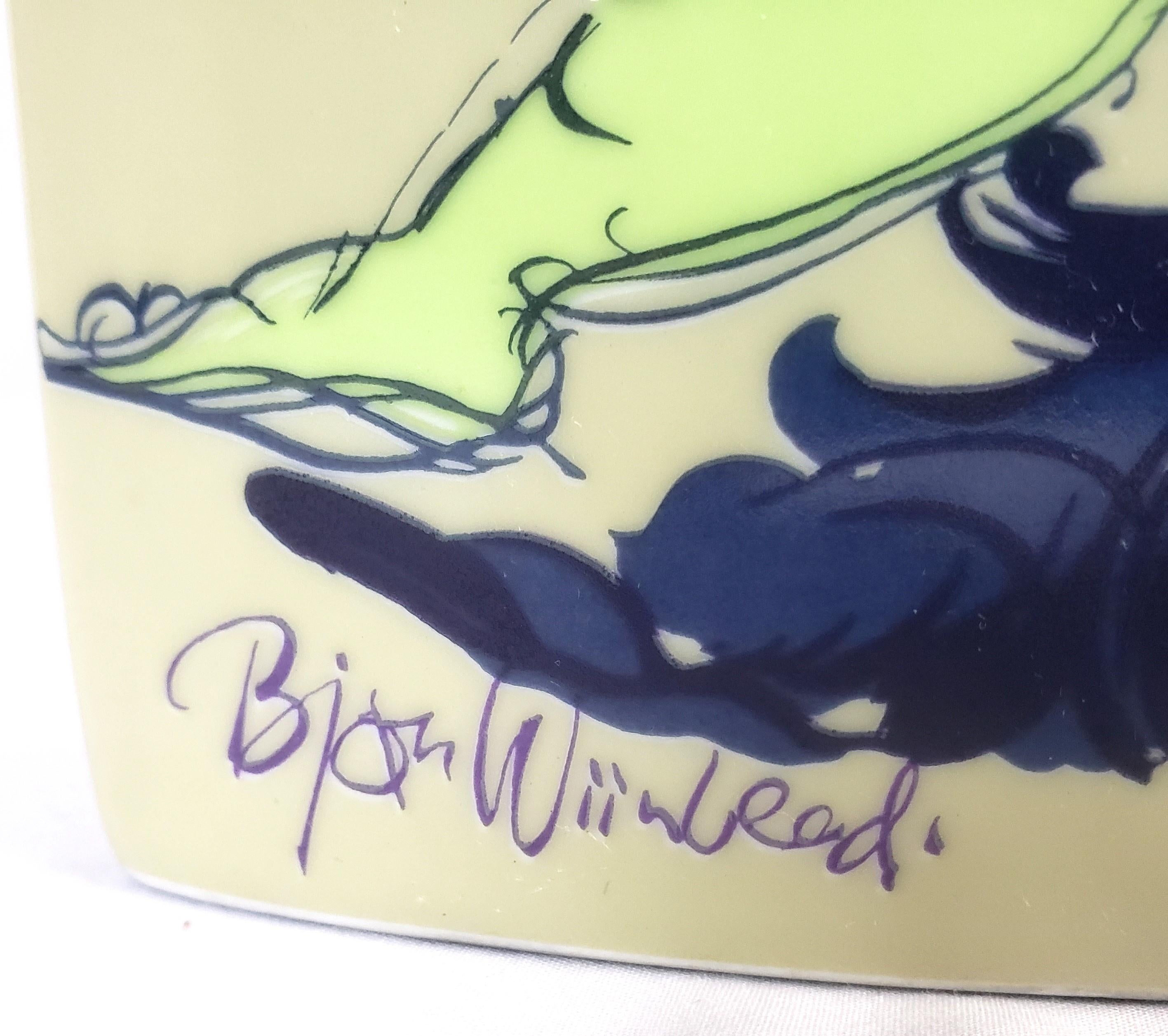 Grande vaso in porcellana Bjorn Wiinblad per Studio A Rosenthal con donna nuda in vendita 1