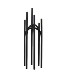 Large Black and Gold Contemporary Candleholder