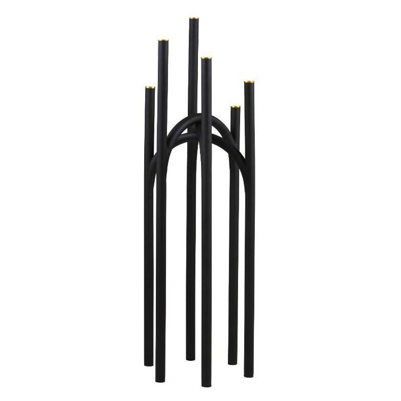 Large Black and Gold Contemporary Candleholder For Sale