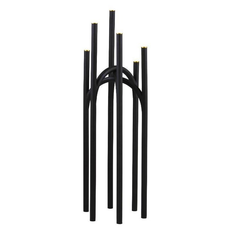 Large Black and Gold Contemporary Candleholder