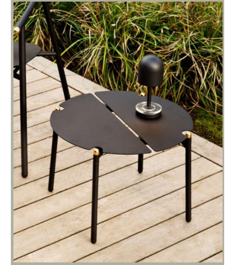 Danish Large Black and Gold Minimalist Lounge Table For Sale