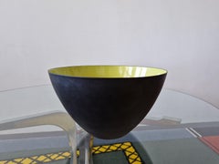 Gran cuenco negro y verde "Krenit" de Herbert Krenchel para Torben Ørskov & Co.