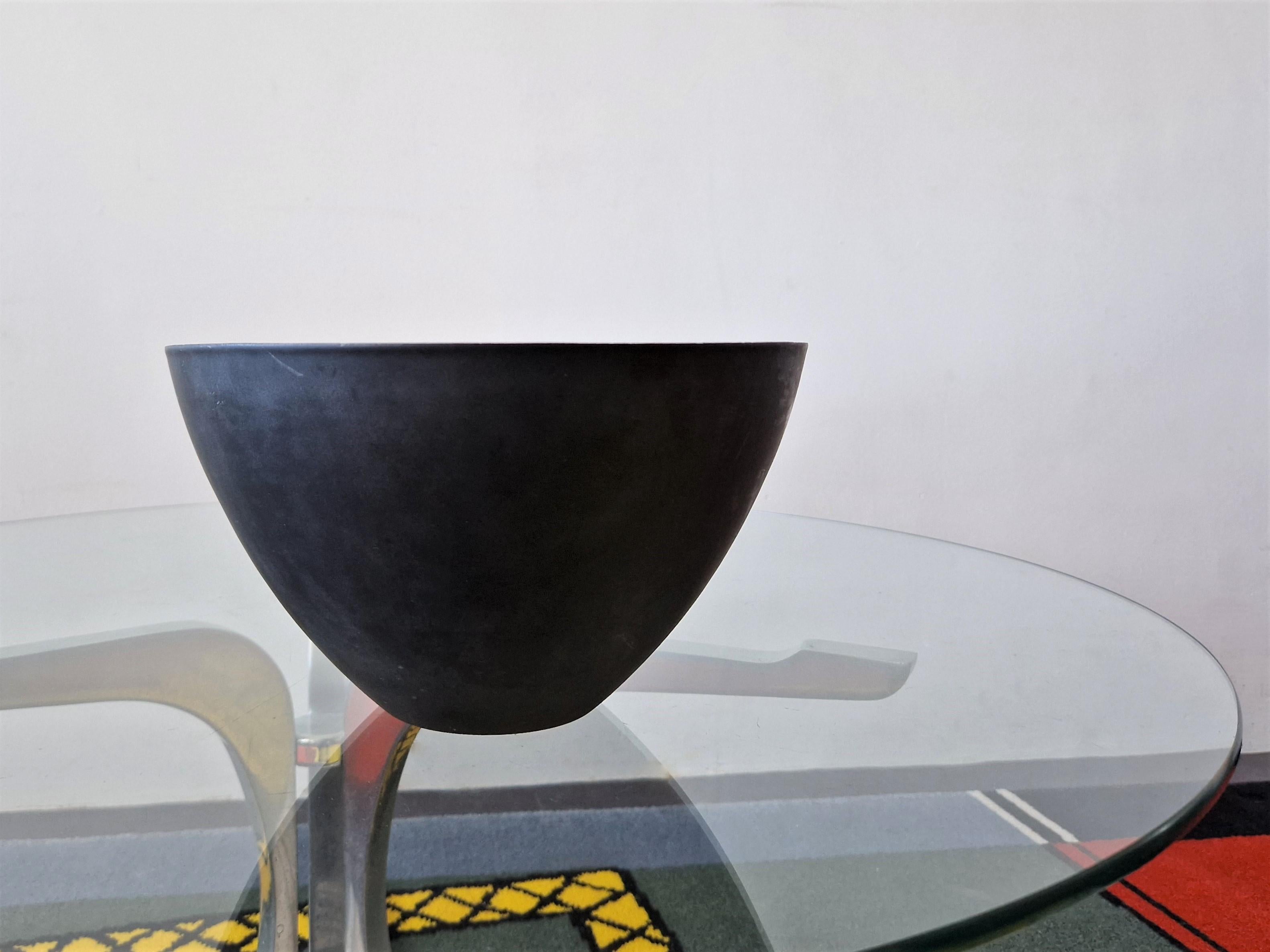 Danish Large Black and Green 'Krenit' Bowl by Herbert Krenchel for Torben Ørskov & Co For Sale