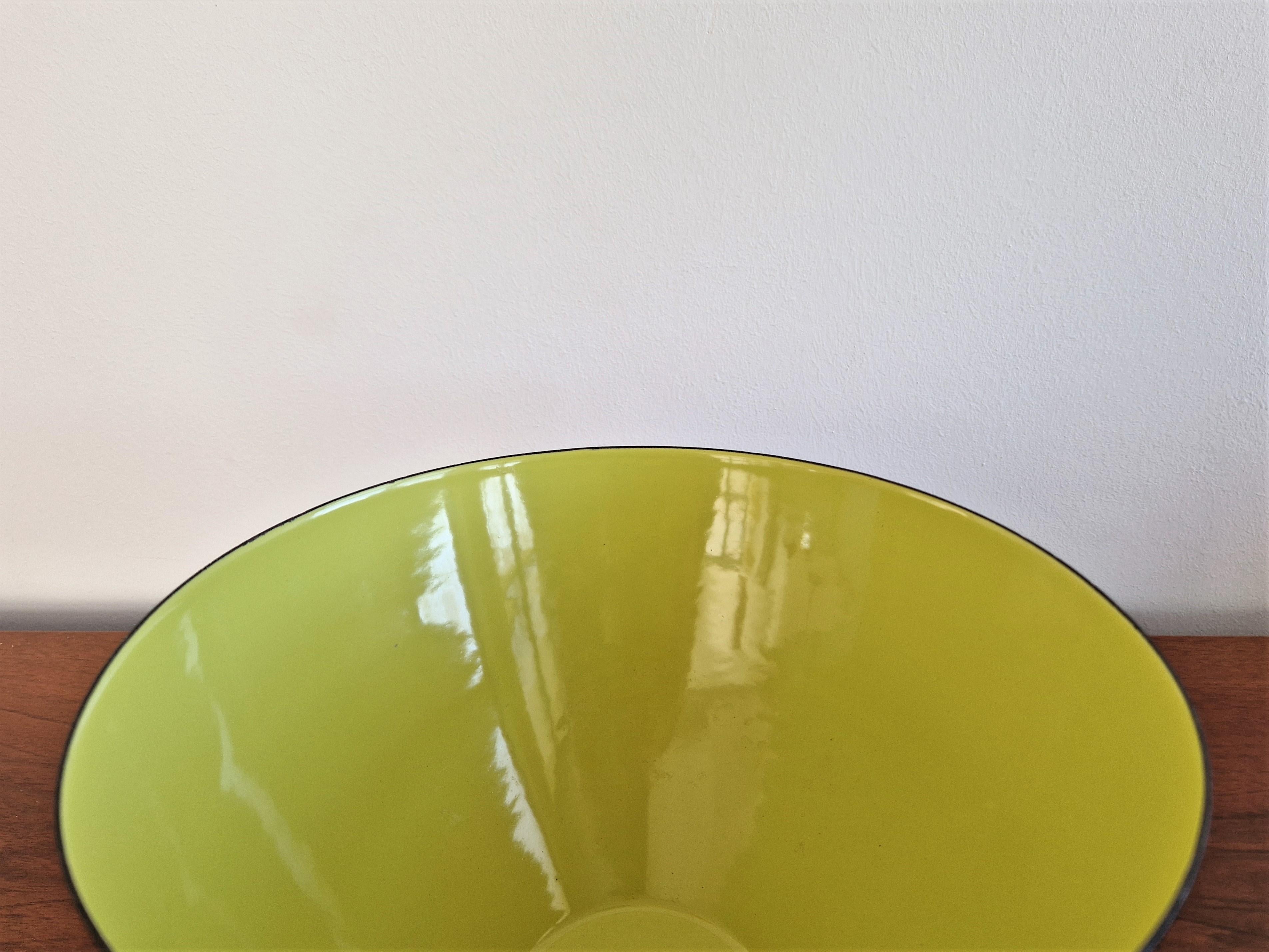 Large Black and Green 'Krenit' Bowl by Herbert Krenchel for Torben Ørskov & Co For Sale 1