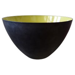 Large Black and Green 'Krenit' Bowl by Herbert Krenchel for Torben Ørskov & Co