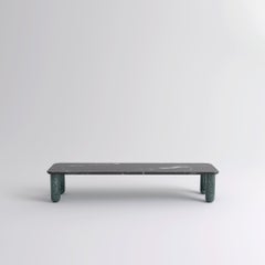 Large Black and Green Marble "Sunday" Coffee Table, Jean-Baptiste Souletie