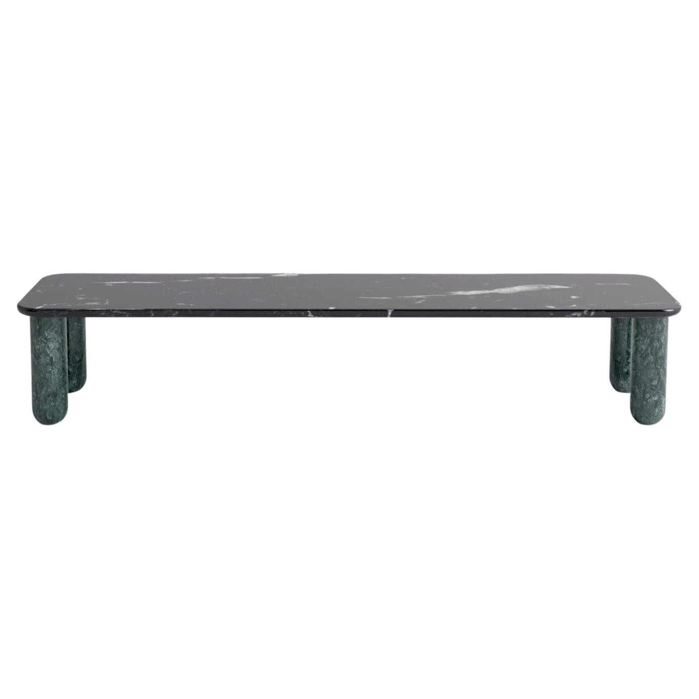 Large Black and Green Marble "Sunday" Coffee Table, Jean-Baptiste Souletie For Sale
