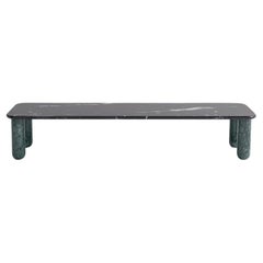 Large Black and Green Marble "Sunday" Coffee Table, Jean-Baptiste Souletie