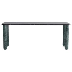 Large Black and Green Marble "Sunday" Dining Table, Jean-Baptiste Souletie