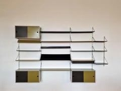 Large Black and Olive Green Wall Unit by Tjerk Rijenga for Pilastro, Netherlands