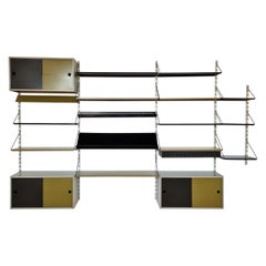 Mueble alto negro y verde oliva de Tjerk Rijenga para Pilastro, Países Bajos