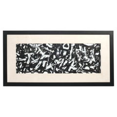 Large Black and White Abstract Original Painting