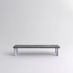 Large Black and White Marble "Sunday" Coffee Table, Jean-Baptiste Souletie
