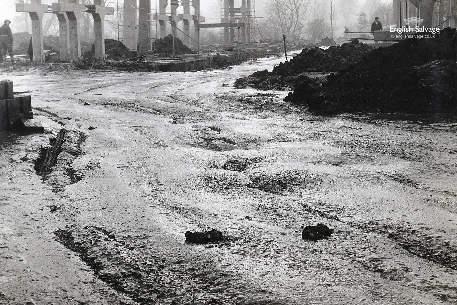 Large Black and White Photo Titled Mud, 20th Century In Good Condition For Sale In London, GB