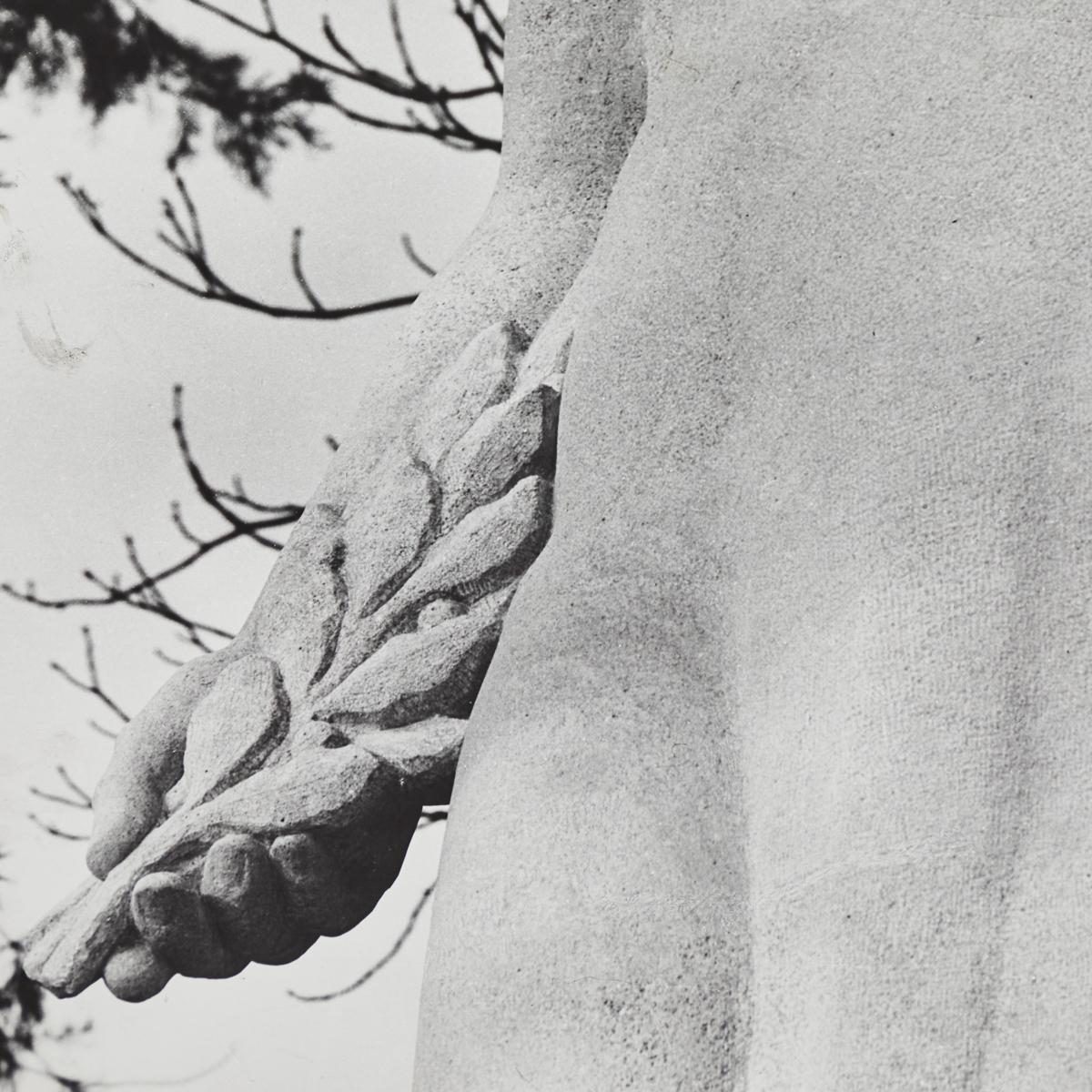 Large Black and White Photograph of Female Sculpture In Good Condition In Los Angeles, CA