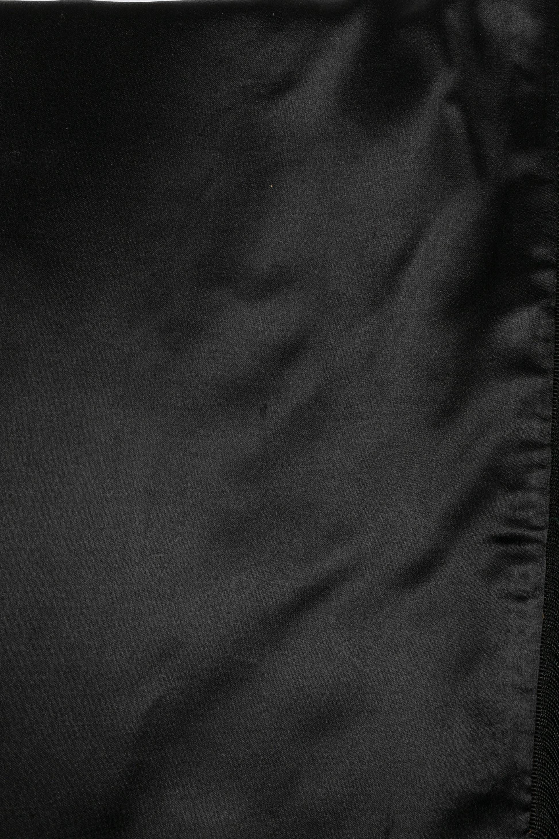 Large Black and White Silk Stole, 1920-1930s For Sale 2