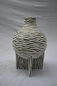 Large Black And White Vase by Deetee Home